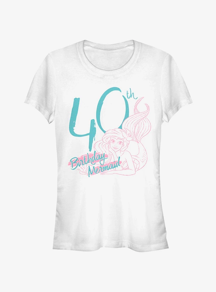 Disney The Little Mermaid Forty Birthday Girls T-Shirt