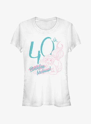 Disney The Little Mermaid Forty Birthday Girls T-Shirt