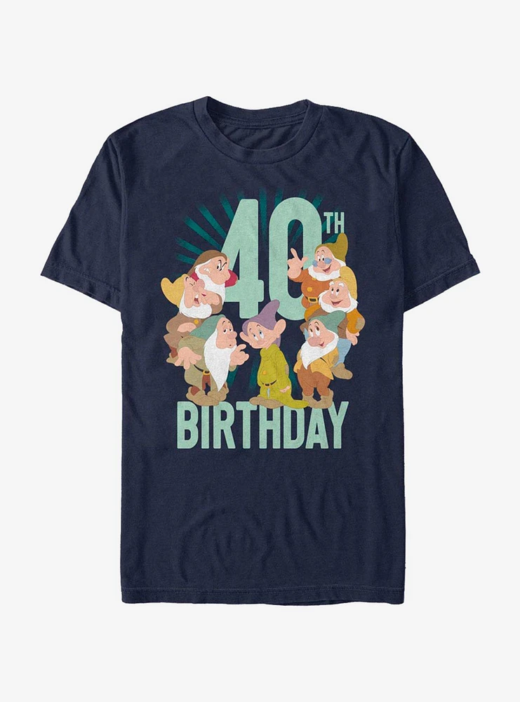 Disney Snow White Dwarves Forty B-Day T-Shirt