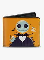 The Nightmare Before Christmas Stylized Jack And Sally Ooogie Boogie Bi-fold Wallet
