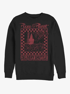 Disney Pixar Toy Story Pizza Planet Delivery Crew Sweatshirt