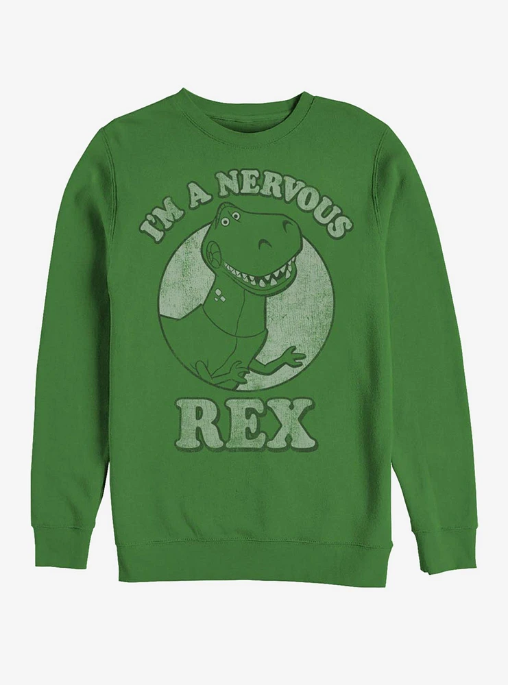 Disney Pixar Toy Story Rex Nervous Crew Sweatshirt