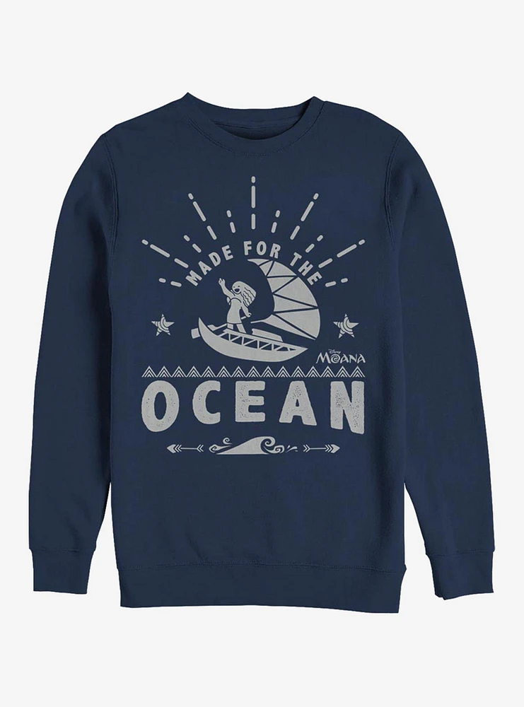 Disney Moana Made For The Ocean Crew Sweatshirt