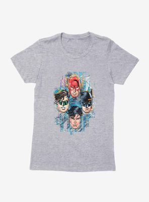 DC Comics Justice League Group Pixelated Womens T-Shirt