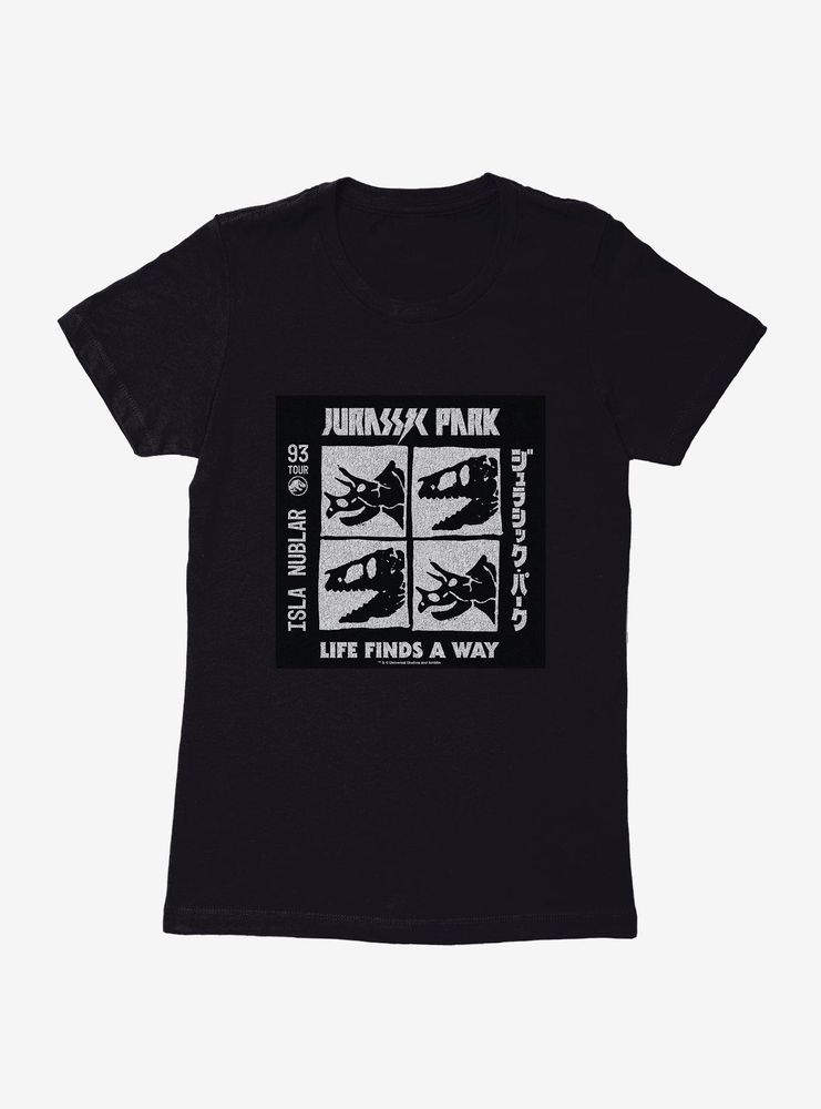 Jurassic Park Skull Band Womens T-Shirt