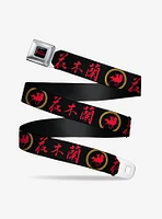 Disney Mulan Black And red Seatbelt Belt