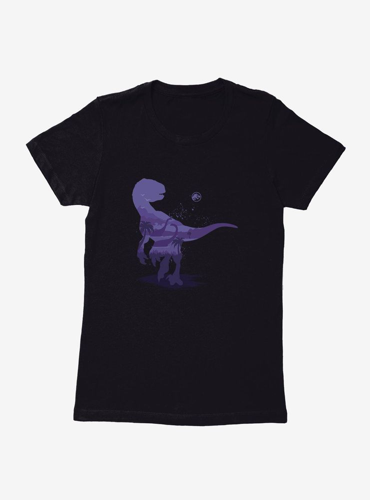 Jurassic Park Velociraptor Blue Womens T-Shirt