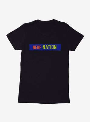Nerf Nation Box Logo Graphic Womens T-Shirt