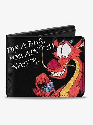 Disney Mulan Mushu and Cri-Kee Bifold Wallet
