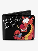 Disney Mulan Mushu and Cri-Kee Bifold Wallet