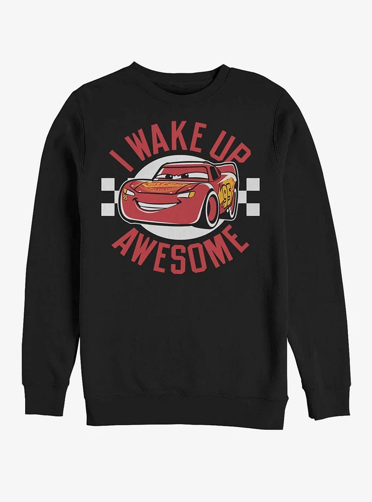 Disney Pixar Cars Wake Up Awesome Crew Sweatshirt