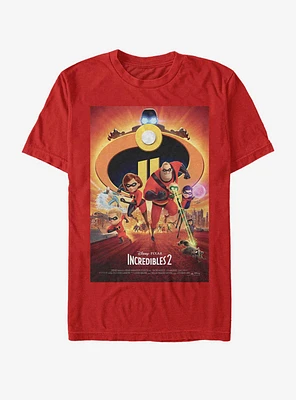 Disney Pixar The Incredibles Incredible 2 Character Poster T-Shirt