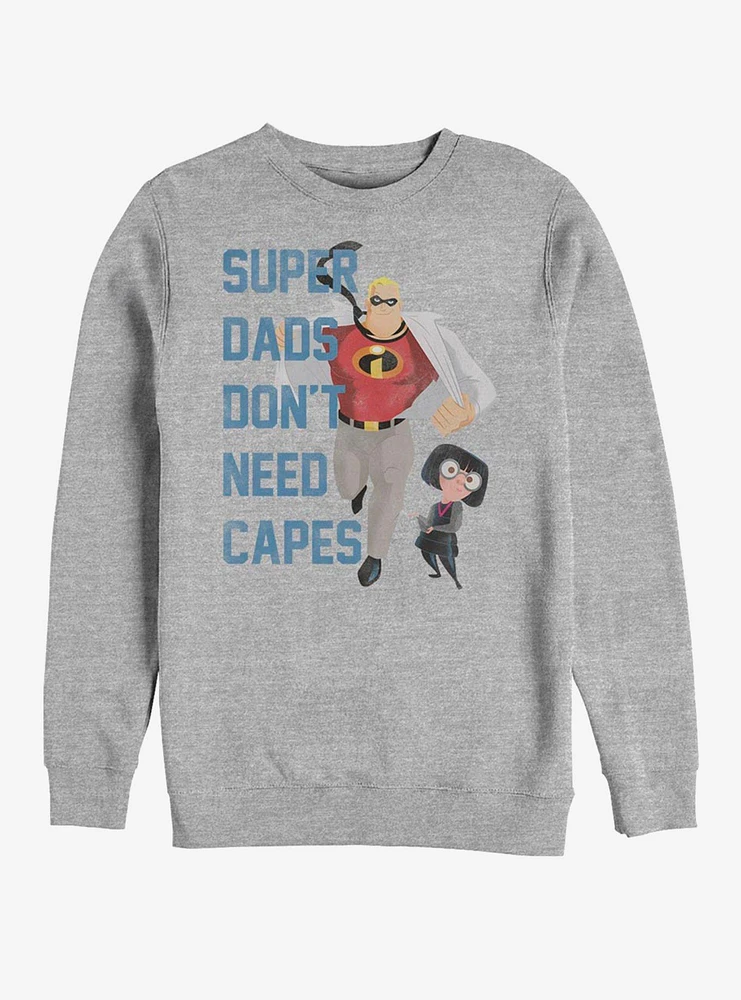 Disney Pixar The Incredibles Don't Need Capes Crew Sweatshirt