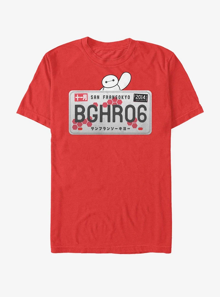 Disney Pixar Big Hero 6 San Fransokyo License Plate T-Shirt