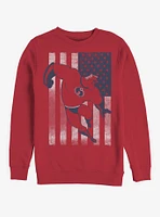 Disney Pixar The Incredibles Incredible Flag Crew Sweatshirt