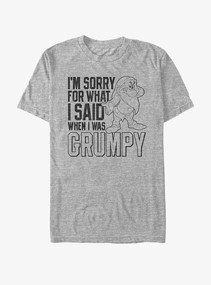 Disney Snow White Grumpy Sorry T-Shirt