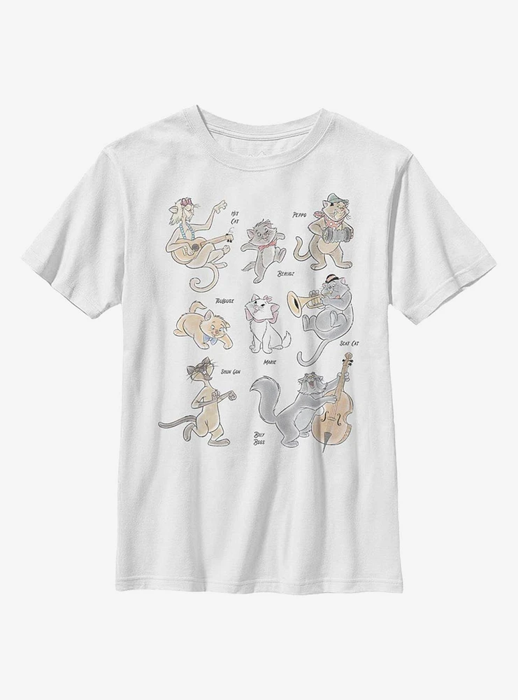 Disney Aristocats Classic Group Youth T-Shirt
