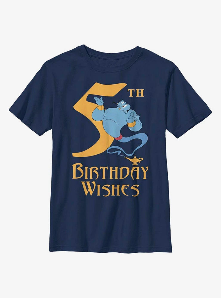 Disney Aladdin Genie Birthday 5 Youth T-Shirt