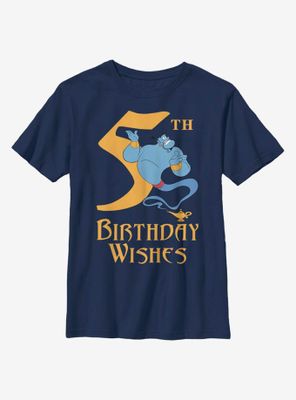 Disney Aladdin Genie Birthday 5 Youth T-Shirt