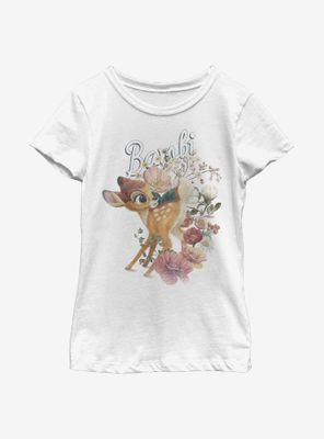 Disney Bambi Floral Youth Girls T-Shirt