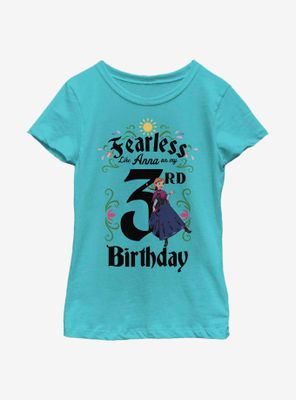 Disney Frozen Anna Birthday 3 Youth Girls T-Shirt