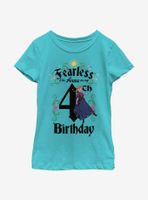 Disney Frozen Anna Birthday 4 Youth Girls T-Shirt