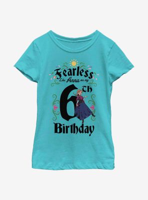 Disney Frozen Anna Birthday 6 Youth Girls T-Shirt