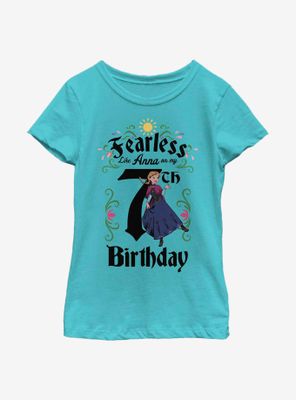 Disney Frozen Anna Birthday 7 Youth Girls T-Shirt