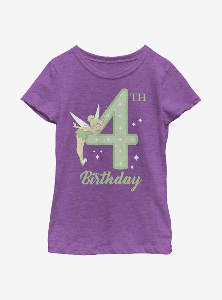 Disney Peter Pan Tink Fourth Birthday Youth Girls T-Shirt