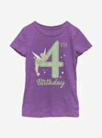 Disney Peter Pan Tink Fourth Birthday Youth Girls T-Shirt