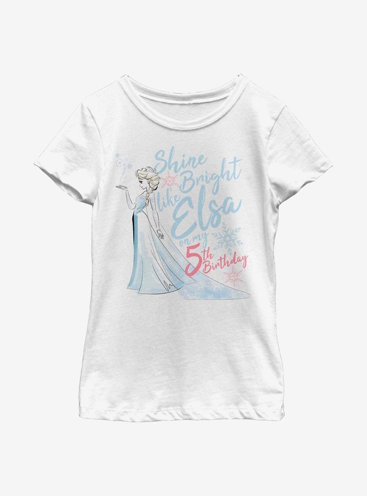 Disney Frozen Birthday Queen Five Youth Girls T-Shirt