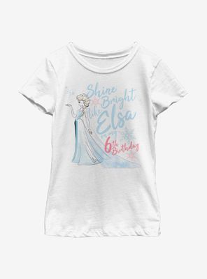 Disney Frozen Birthday Queen Six Youth Girls T-Shirt