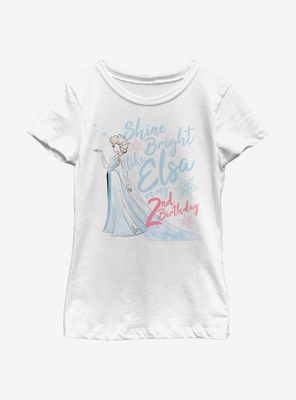 Disney Frozen Birthday Queen Two Youth Girls T-Shirt