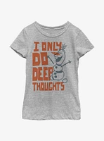 Disney Frozen 2 Deep Thoughts Youth Girls T-Shirt