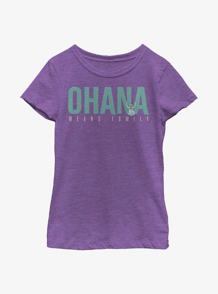 Disney Lilo And Stitch Ohana Bold Youth Girls T-Shirt