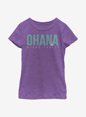 Disney Lilo And Stitch Ohana Bold Youth Girls T-Shirt