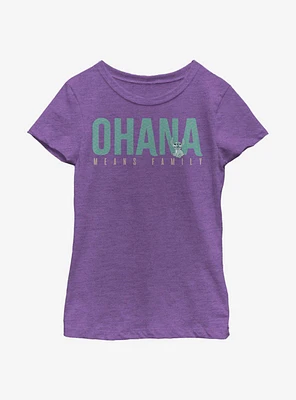 Disney Lilo And Stitch Ohana Bold Youth Girls T-Shirt
