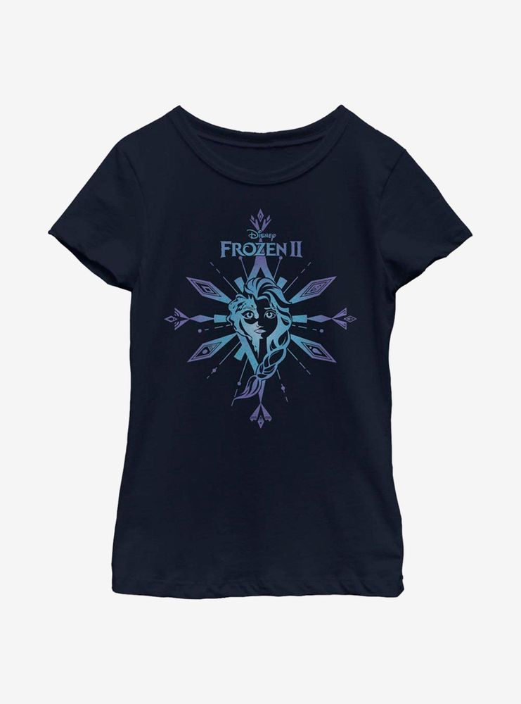 Disney Frozen 2 Elsa Snowflake Youth Girls T-Shirt