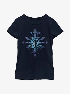 Disney Frozen 2 Elsa Snowflake Youth Girls T-Shirt