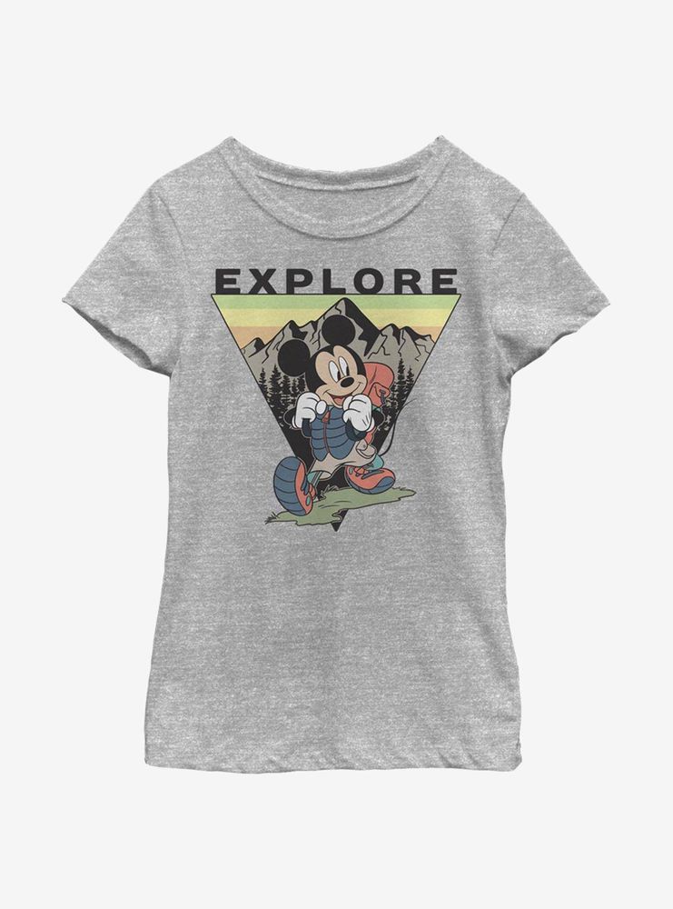 Disney Mickey Mouse Explore Travel Youth Girls T-Shirt