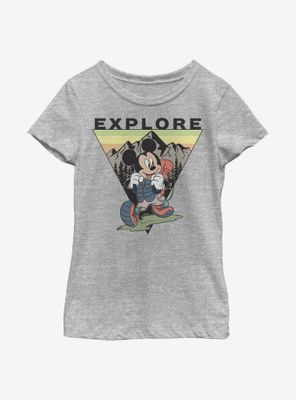 Disney Mickey Mouse Explore Travel Youth Girls T-Shirt