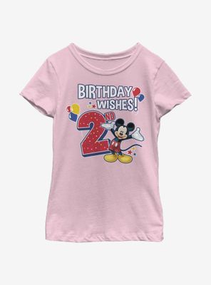 Disney Mickey Mouse Birthday 2 Youth Girls T-Shirt