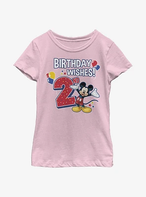 Disney Mickey Mouse Birthday 2 Youth Girls T-Shirt