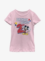 Disney Mickey Mouse Birthday 2 Youth Girls T-Shirt