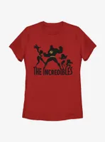 Disney Pixar The Incredibles Family Silhouette Womens T-Shirt