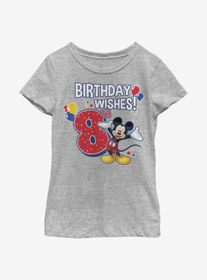 Disney Mickey Mouse Birthday 8 Youth Girls T-Shirt