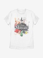 Disney The Little Mermaid Watercolor Womens T-Shirt