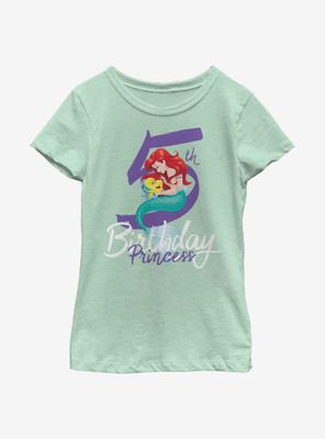 Disney The Little Mermaid Birthday Five Youth Girls T-Shirt