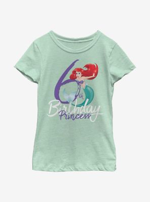 Disney The Little Mermaid Birthday Six Youth Girls T-Shirt