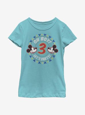 Disney Mickey Mouse Oh Boy 3 Youth Girls T-Shirt